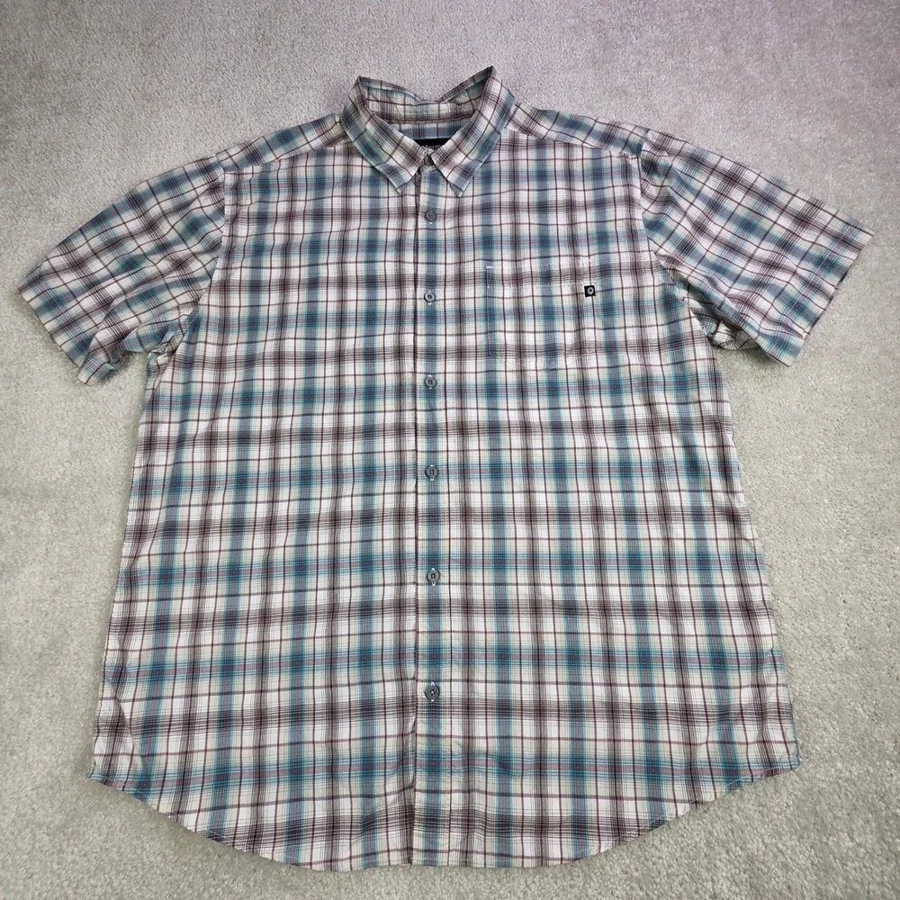 MARMOT Shirt Lot (2) Men's XL Plaid‎ Stripes Short Sleeve Outdoor Lightweight